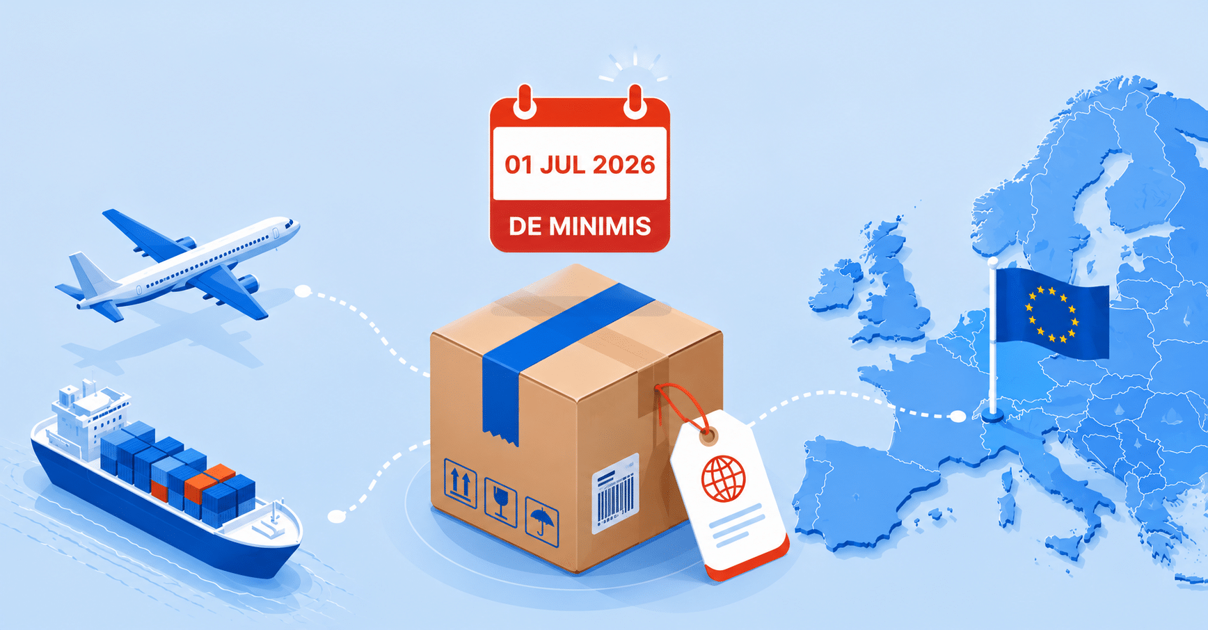 EU-De-minimis-Freigrenze endet 2026 für geringwertige E-Commerce-Importe in die EU